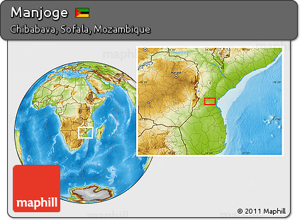 Physical Location Map of Manjoge