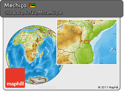 Physical Location Map of Mechiço