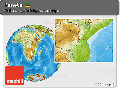 Physical Location Map of Penete