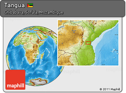 Physical Location Map of Tangua