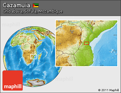 Physical Location Map of Cazamuia