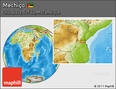 Physical Location Map of Mechiço