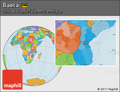 Political Location Map of Baeta