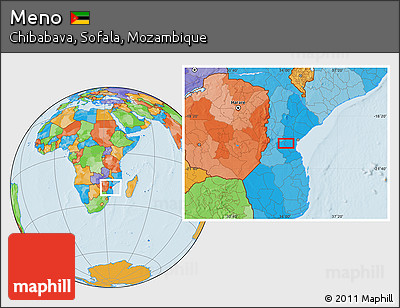 Political Location Map of Meno