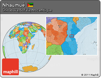 Political Location Map of Nhaumué