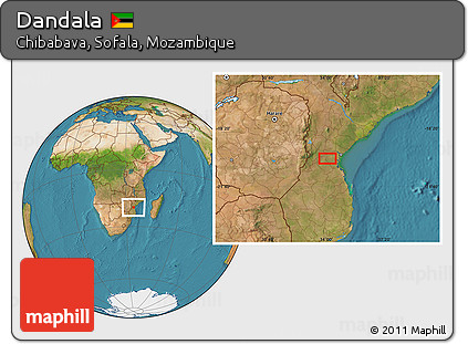 Satellite Location Map of Dandala