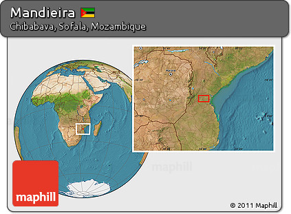 Satellite Location Map of Mandieira