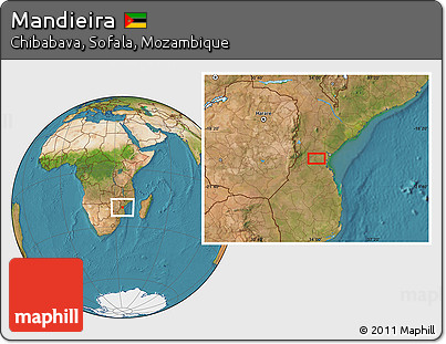 Satellite Location Map of Mandieira
