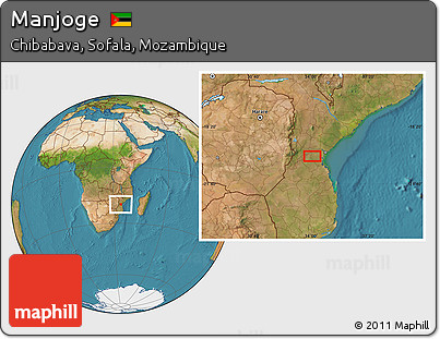 Satellite Location Map of Manjoge