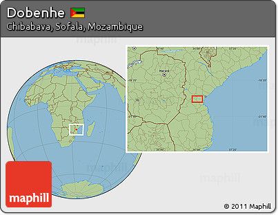 Savanna Style Location Map of Dobenhe