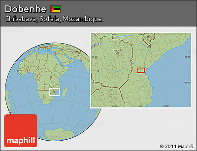 Savanna Style Location Map of Dobenhe