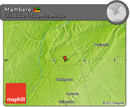 Physical Map of Mambere