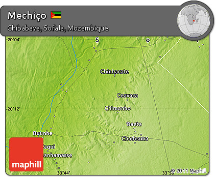 Physical Map of Mechiço