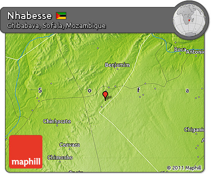 Physical Map of Nhabesse
