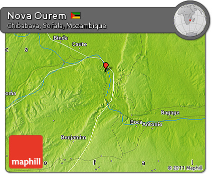 Physical Map of Nova Ourem
