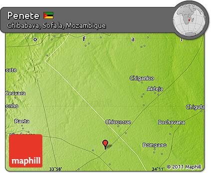 Physical Map of Penete