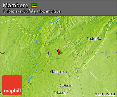 Physical Map of Mambere