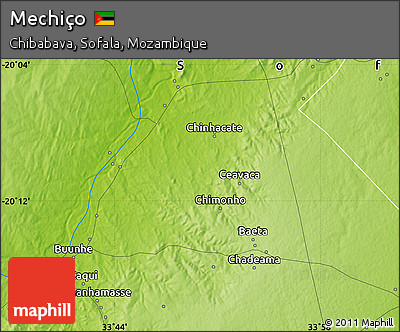 Physical Map of Mechiço