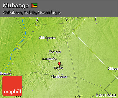 Physical Map of Mubango
