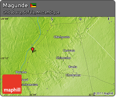 Physical Map of Magunde