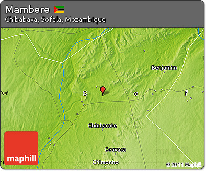 Physical Map of Mambere