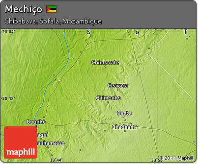 Physical Map of Mechiço