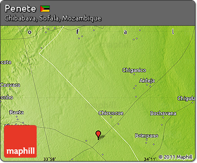 Physical Map of Penete