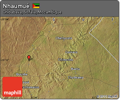 Satellite Map of Nhaumué