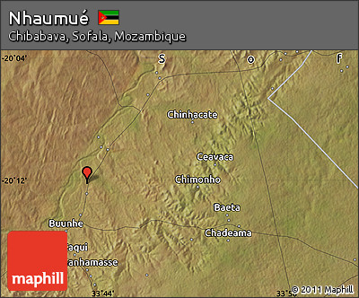 Satellite Map of Nhaumué