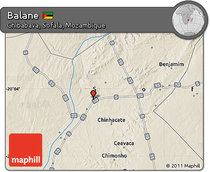 Shaded Relief Map of Balane
