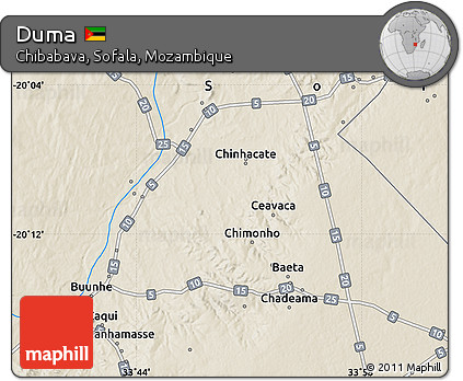 Shaded Relief Map of Duma