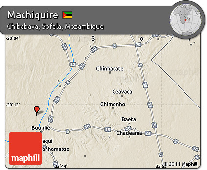 Shaded Relief Map of Machiquire