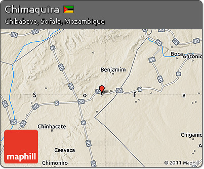 Shaded Relief Map of Chimaquira