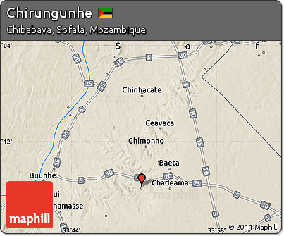 Shaded Relief Map of Chirungunhe