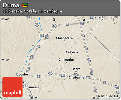 Shaded Relief Map of Duma