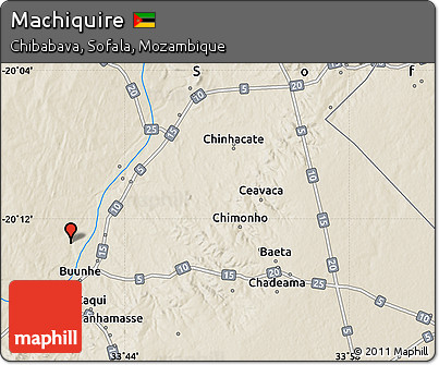 Shaded Relief Map of Machiquire