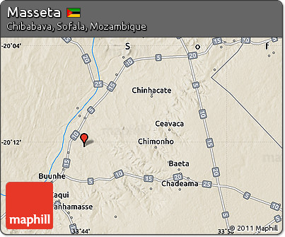 Shaded Relief Map of Masseta