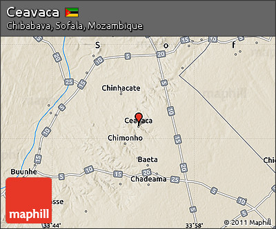 Shaded Relief Map of Ceavaca