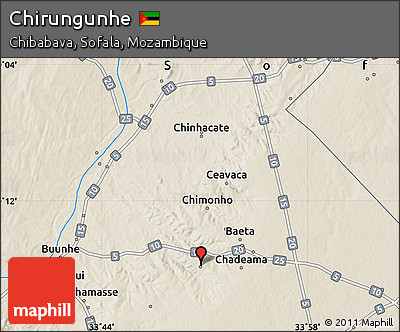 Shaded Relief Map of Chirungunhe