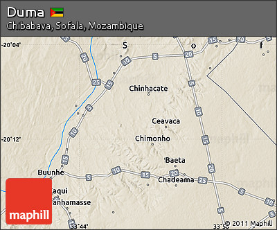 Shaded Relief Map of Duma