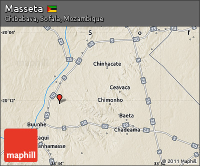 Shaded Relief Map of Masseta
