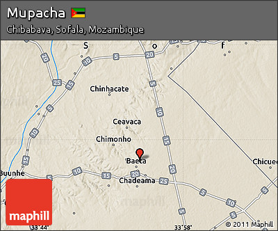 Shaded Relief Map of Mupacha