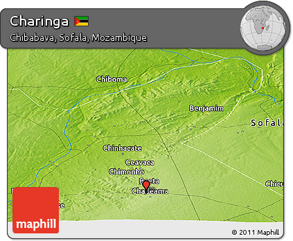Physical Panoramic Map of Charinga