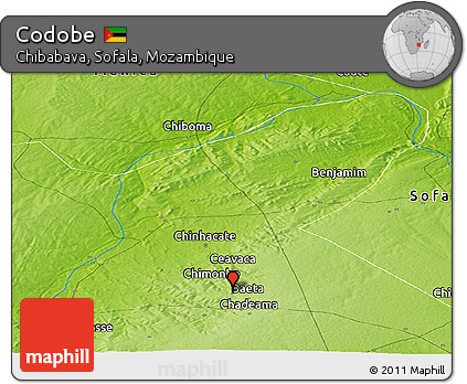 Physical Panoramic Map of Codobe