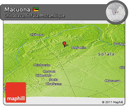Physical Panoramic Map of Macuona