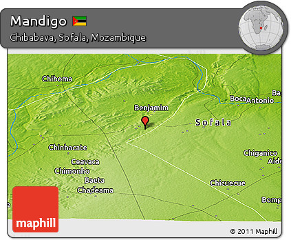 Physical Panoramic Map of Mandigo