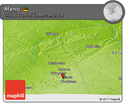 Physical Panoramic Map of Meno
