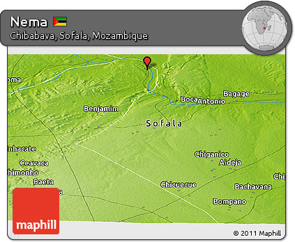 Physical Panoramic Map of Nema