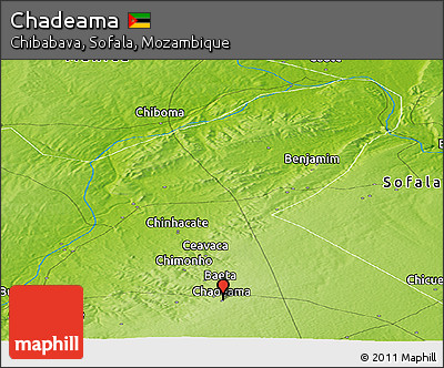 Physical Panoramic Map of Chadeama