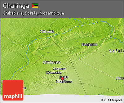 Physical Panoramic Map of Charinga